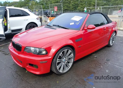 2003 BMW M3 z USA, uszkodzony, nr VIN WBSBR93443PK02409